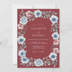 Invitation Mariage Floral Séraphique Bourgogne