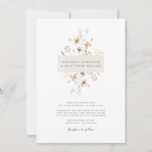 Invitation Mariage floral simple et élégant