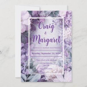 Invitation Mariage floral souple Lilac et Blush
