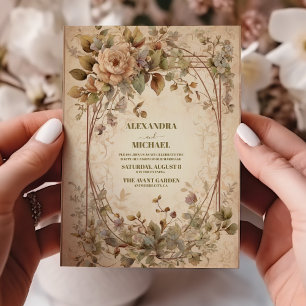 Invitation Mariage Floral Terracotta