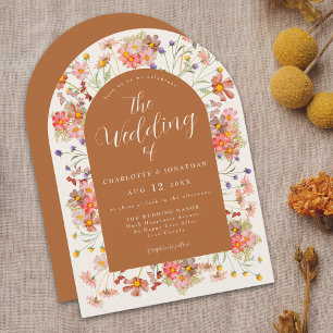 Invitation Mariage Floral Terracotta