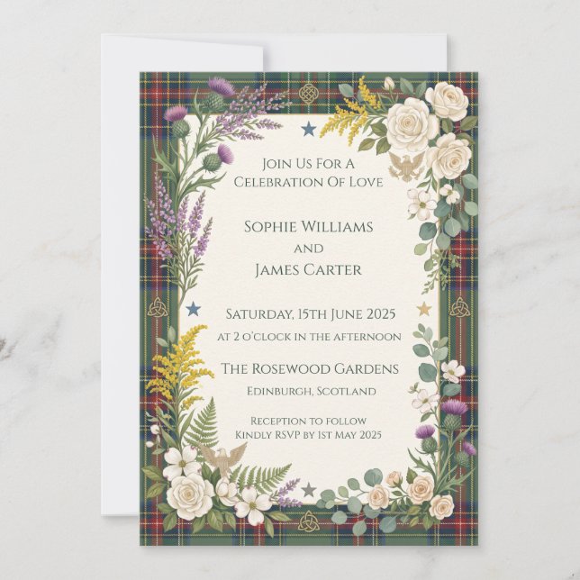 Invitation Mariage Floral Tropical (Devant)