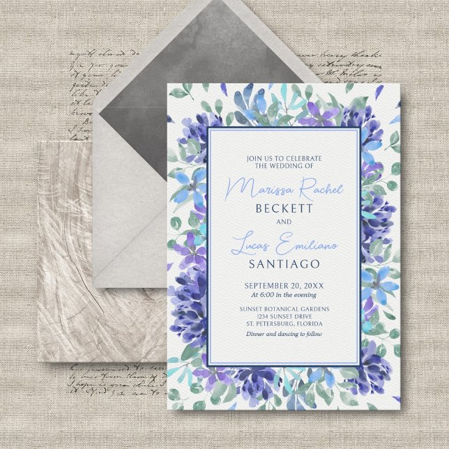 Invitation Mariage floral tropical d'automne (Créateur téléchargé)