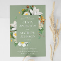 Mariage Floral Vert Sauge | Jardin Extérieur + QR