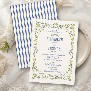 Invitation Mariage floral vintage nouveau Muguet