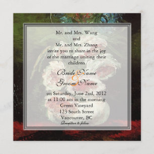 Invitation Mariage floral vintage, Van Gogh