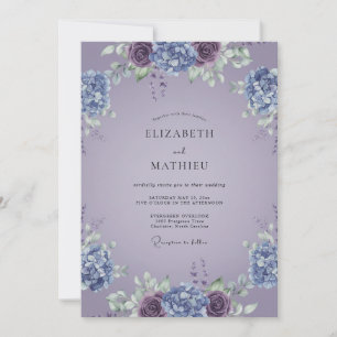 Invitation Mariage florissant à l'arche botanique de lavande