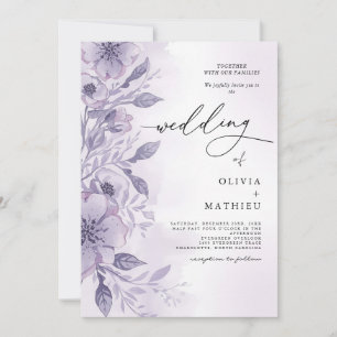 Invitation Mariage florissant Lavender