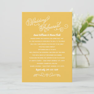 Invitation Mariage Flourish de cœur Répétition de mariage