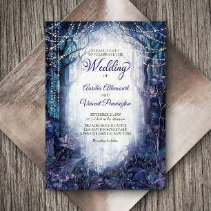 Invitation Mariage forestier enchanté