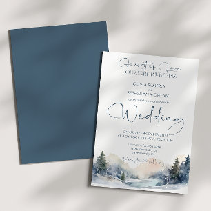 Invitation Mariage forestier rustique