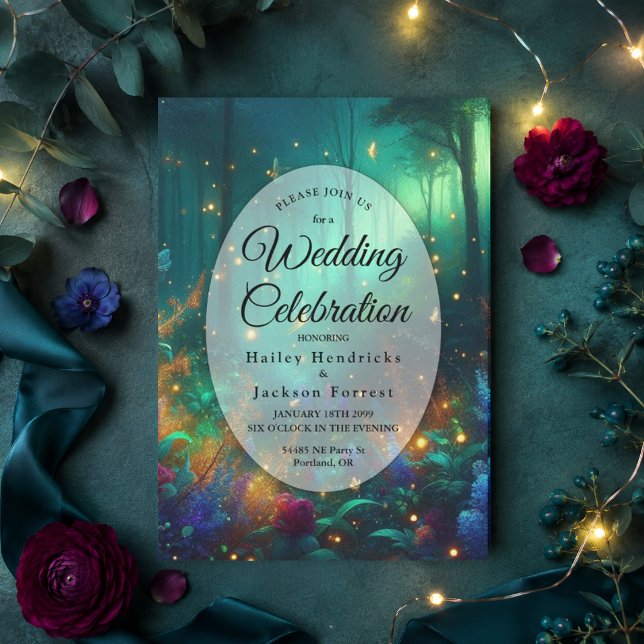 Invitation Mariage Forêt Enchantée de Joyaux Radieux (Créateur téléchargé)