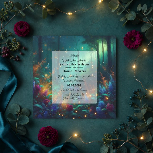 Invitation Mariage Forêt Enchantée de Joyaux Radieux (Créateur téléchargé)