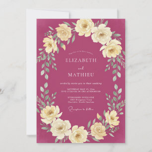 Invitation Mariage Formel Atmosphérique Mûre