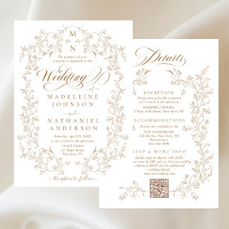 Invitation Mariage Formel de Jardin Français avec Budget de S