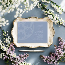 Mariage Formel Élégant Classique Gothique Bleu Cré