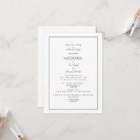 Mariage Formel Élégant Deux Lieux Parents Deux Fam