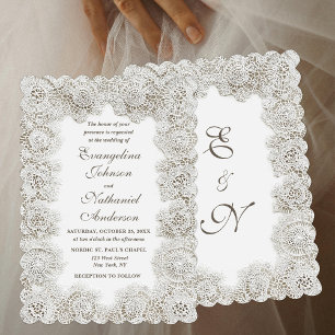 Invitation Mariage Formel Élégant et Intemporel avec Cadre en