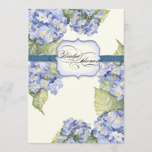 Invitation Mariage formel floral de parenthèse bleue