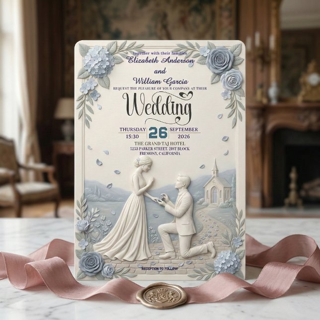Invitation Mariage Formel Romantique Classique (Créateur téléchargé)