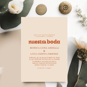 Invitation Mariage Formel Simple Terracotta Nuestra Boda