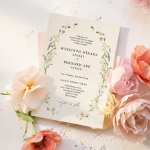 Mariage Formel Vintage Rustique aux Fleurs Sauvage