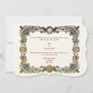Invitation Mariage frontalier de l'époque géorgienne antique