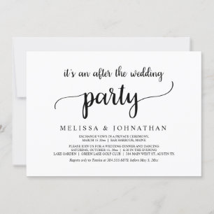 Invitation Mariage Fuite de Noces Parti Heureux à Tout Jamais