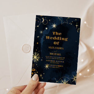 Invitation Mariage Galaxie Aquarelle Coup de Foudre