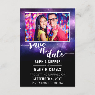 Invitation Mariage Galaxy Écrit Dans Les Étoiles Enregistrer 