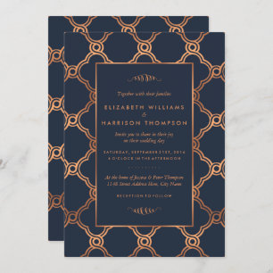 Invitation Mariage Gatsby Art Déco Géométrique Vintage