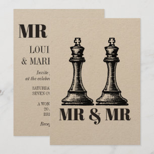 Invitation Mariage gay de deux rois
