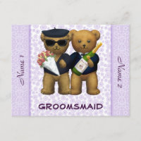 Mariage gay - Groomsmaid - lilas Nounours