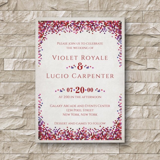 Invitation Mariage Geek de jeu vidéo (Créateur téléchargé)