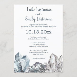 Invitation Mariage Geode & Pierres précieuses