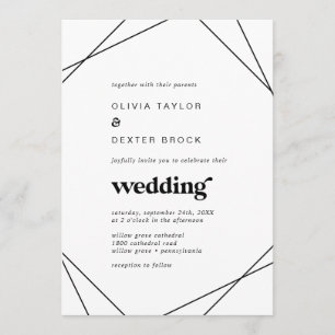 Invitation Mariage géométrique moderne