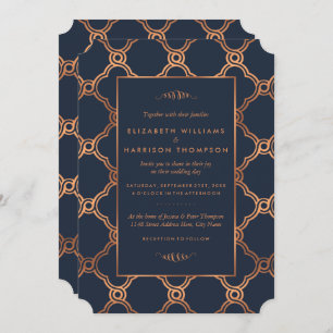 Invitation Mariage Géométrique vintage Gatsby