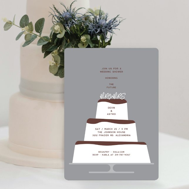 Invitation Mariage glacé au chocolat de mood Douche Couple de (Créateur téléchargé)