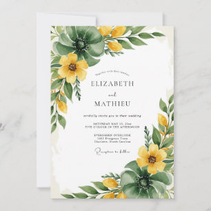 Invitation Mariage Glorieux de Prairie Jaune