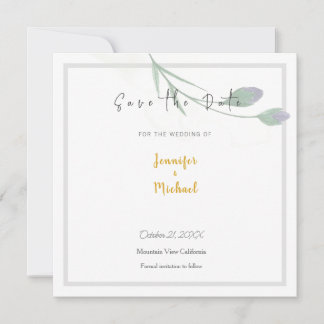 Invitation Mariage Gold Color Calligrapy Script Enregistrer l