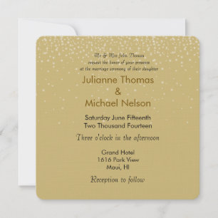 Invitation Mariage Gold Sparkles
