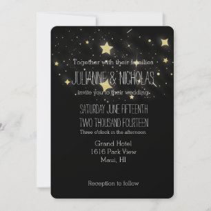 Invitation Mariage Gold Stars