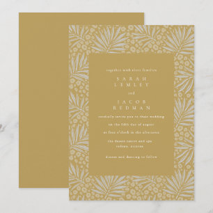 Invitation Mariage Gold Tropical Beach