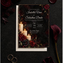 Mariage gothique à la rose chandelle