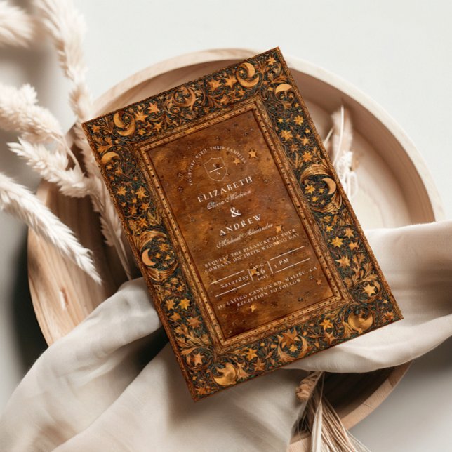 Invitation Mariage gothique baroque céleste (Créateur téléchargé)