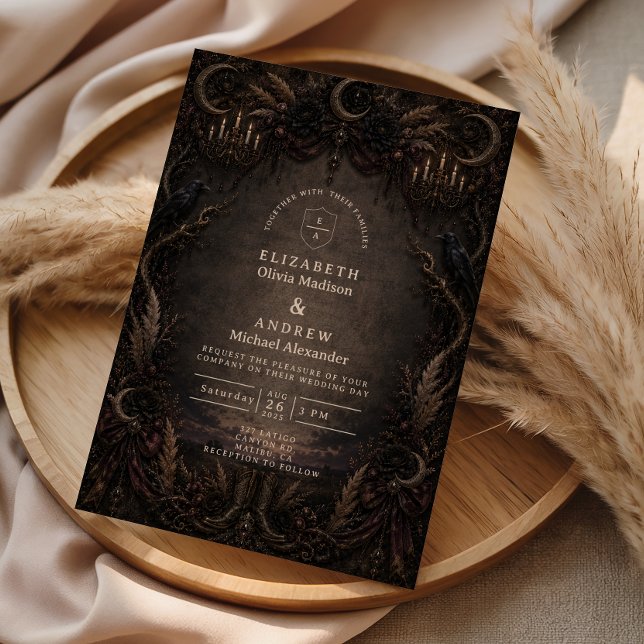 Invitation Mariage gothique de campagne rustique (Créateur téléchargé)