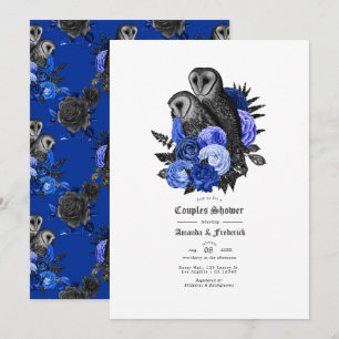 Invitation Mariage gothique de glamour vintage bleu royal Hib