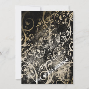 Invitation Mariage gothique de Grunge Damassé