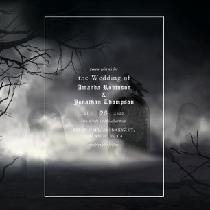 Invitation Mariage gothique d'Halloween