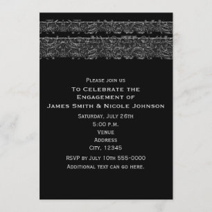 Invitation Mariage gothique élégant en satin foncé